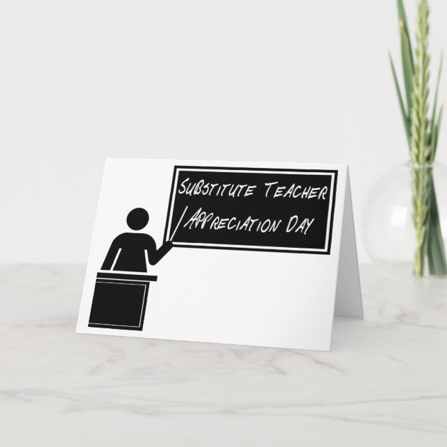 Tarjeta Día de Apreciación del Profesor Sustituto (Anverso)