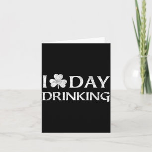 Tarjeta Día de Bebida St Pattys Día Verde de Trébol