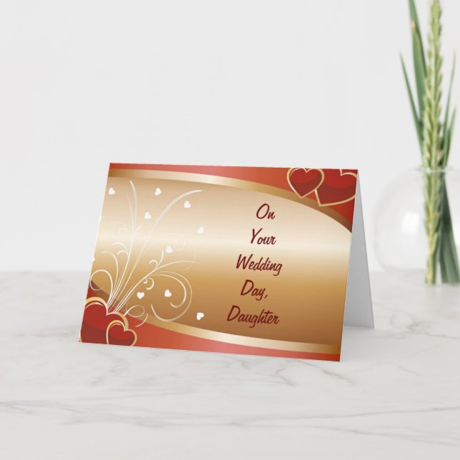 TARJETA DÍA DE BODA DE "HIJA" (Anverso)