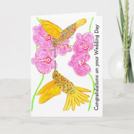 Tarjeta Día de Boda del Colibrí Amoroso 