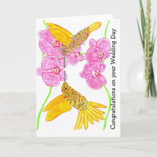 Tarjeta Día de Boda del Colibrí Amoroso