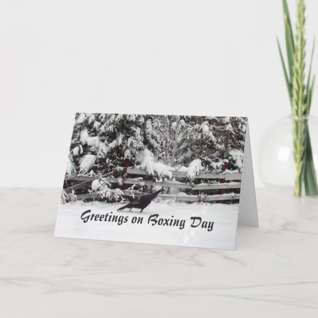 Tarjeta Día de boxeo de Canadá saluda a Turquía (Anverso)