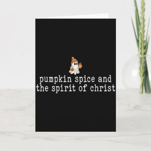 Tarjeta Día de brujas cristiano fantasma lindo especia de 