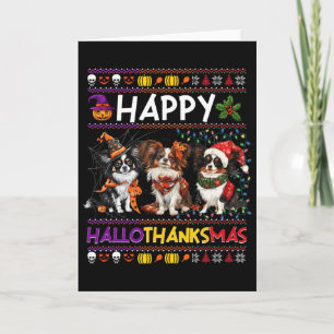 Tarjeta Día de Brujas Día de Acción de Gracias Navidad Pap