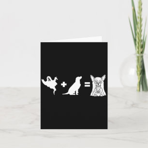 Tarjeta Día de Brujas Divertido para Mujeres Perro Fantasm