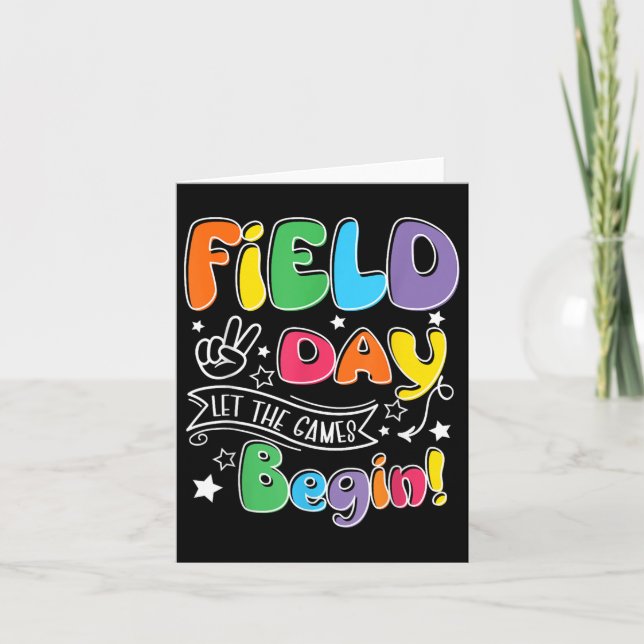 Tarjeta Día de Campo de Estudiantes y Maestros Que Comienc (Anverso)