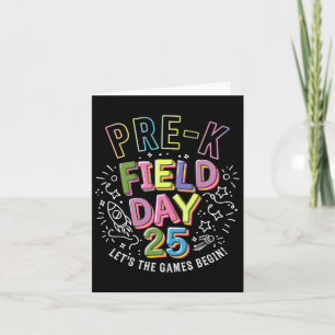 Tarjeta Día de Campo Pre-k 2025 Que Comiencen Los Juegos N