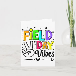 Tarjeta Día De Campo Vibes Funny Para Los Niños Maestros D