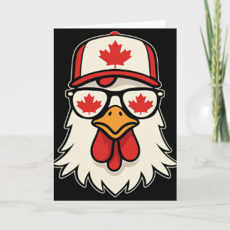 Tarjeta Día de Canadá Bandera canadiense Hoja de arce Poll