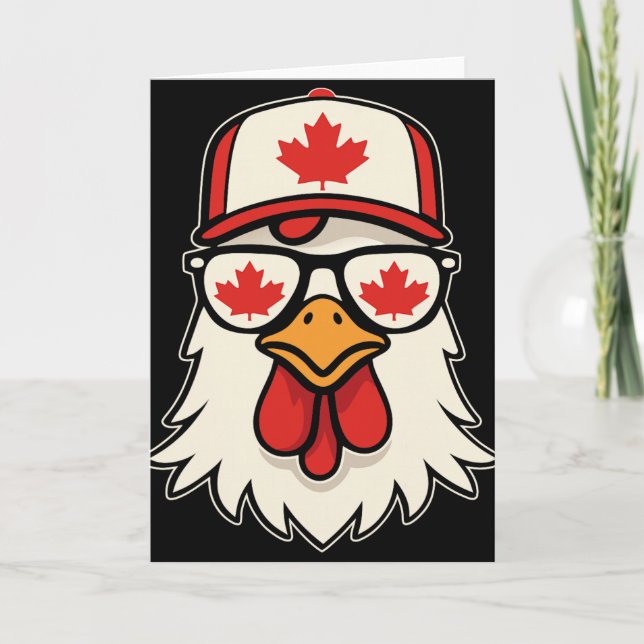 Tarjeta Día de Canadá Bandera canadiense Hoja de arce Poll (Anverso)