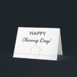 Tarjeta Día de Cierre de Arte de Línea Agente Inmobiliario<br><div class="desc">Marque uno de los días más importantes de la vida de su cliente con una tarjeta que esté a la altura del momento. Estas tarjetas de felicitación para el día de la entrega están diseñadas para agentes inmobiliarias que quieren dar a sus compradores y vendedores algo significativo: una tarjeta sincera...</div>