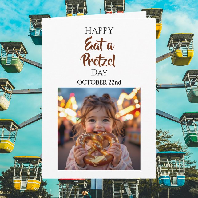 Tarjeta Día de comer un pretzel | 22 de octubre (Subido por el creador)