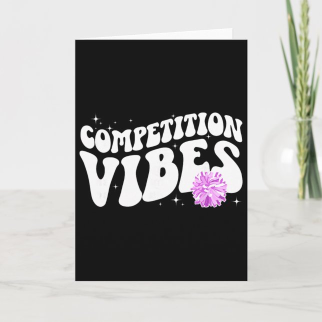 Tarjeta Día de Competencia de Animadoras Vibes Día de Comp (Anverso)