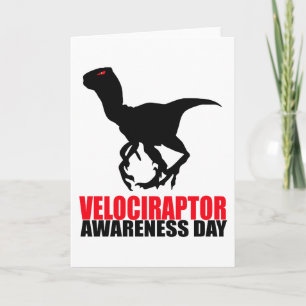 Tarjeta Día de Conciencia de Velociraptor