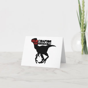 Tarjeta Día de Conciencia de Velociraptor