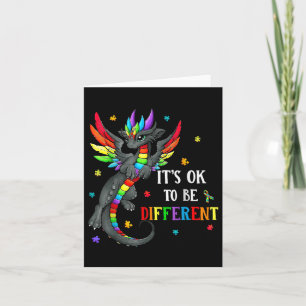 Tarjeta Día de Conciencia del Autismo Regalo Dragón, Está 