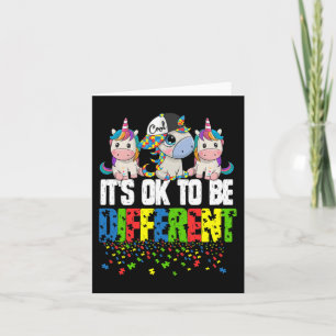 Tarjeta Día de Conciencia sobre el Autismo Regalo Unicorni