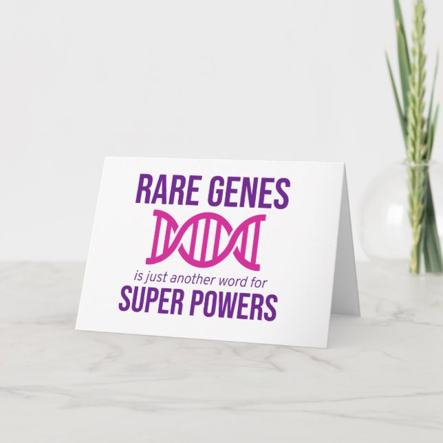 Tarjeta Día de Conciencia sobre la Enfermedad Rara Luchado (Anverso)