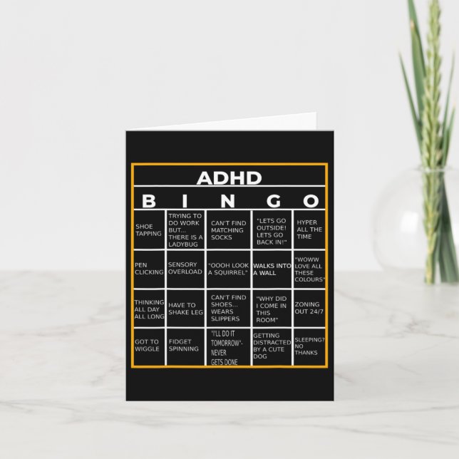 Tarjeta Día de Concienciación sobre la Salud Mental Adhd B (Anverso)