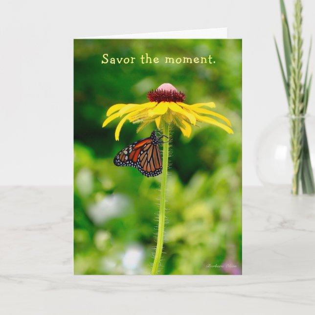 Tarjeta Día de continuación feliz: Savor el momento (Anverso)