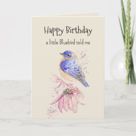 Tarjeta Día de cumpleaños de Bluebird Personality