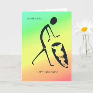 Tarjeta Día de cumpleaños del arte africano