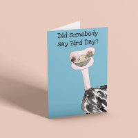 Día de Cumpleaños del Avestruz Divertido