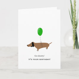 Tarjeta Día de Cumpleaños del Dachshund Humor Encantador D