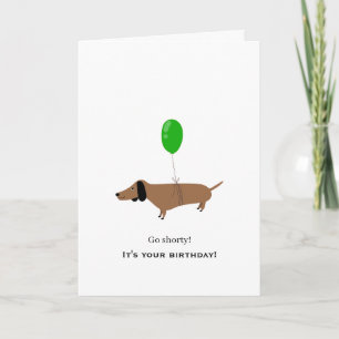 Tarjeta Día de Cumpleaños del Dachshund Humor Encantador D