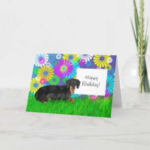 Tarjeta Día de cumpleaños del perro de Dachshund
