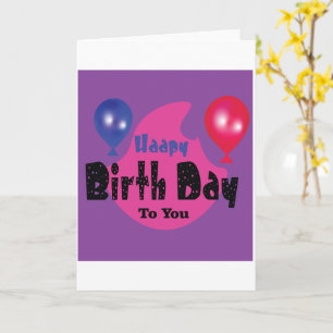 Tarjeta Día de Cumpleaños – Diseño de Fiesta de Celebració
