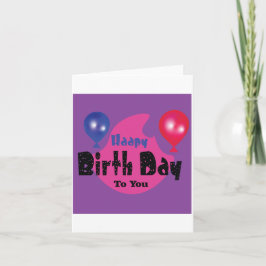 Tarjeta Día de Cumpleaños – Diseño de Fiesta de Celebració
