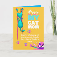 Día de Cumpleaños Divertido de Mamá de Gato Hecho 