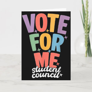 Tarjeta Día de elecciones escolares divertidas Vote por mí