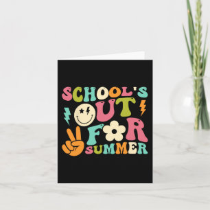 Tarjeta Día De Escuela Groovy La Escuela Sale Para El Vera