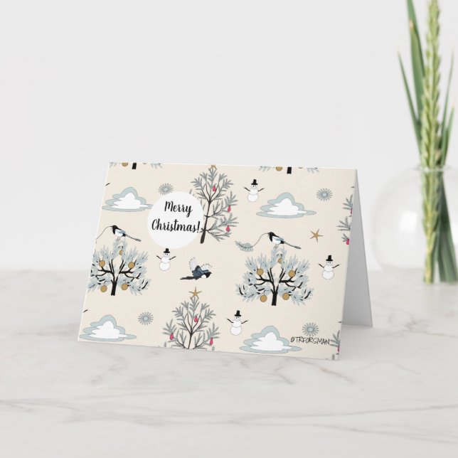 Tarjeta Día de fiesta de la urraca (Anverso)