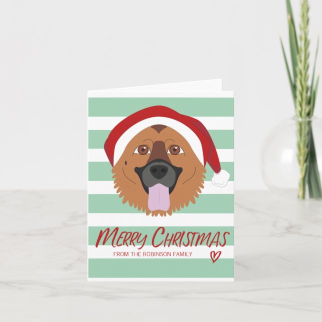 Tarjeta Día de fiesta de las Felices Navidad del perro de (Anverso)