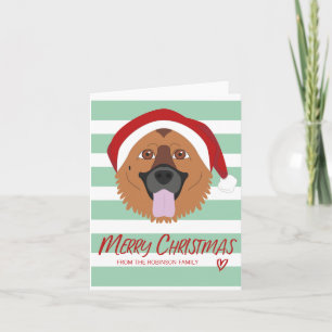 Tarjeta Día de fiesta de las Felices Navidad del perro de