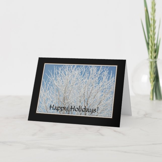 Tarjeta - día de fiesta: Foto preciosa del árbol (Anverso)