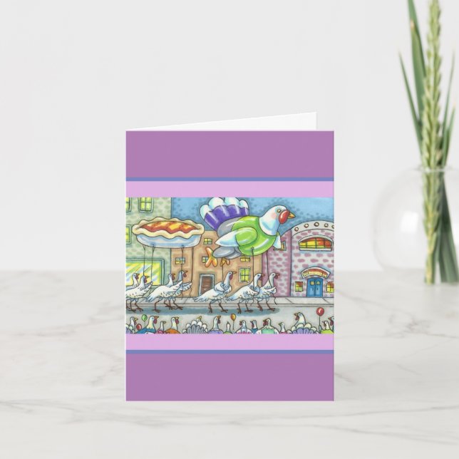 TARJETA DÍA DE GRACIAS DESFILE TURQUÍA HELIO BALLOONES BLO (Anverso)