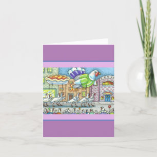 TARJETA DÍA DE GRACIAS DESFILE TURQUÍA HELIO BALLOONES BLO