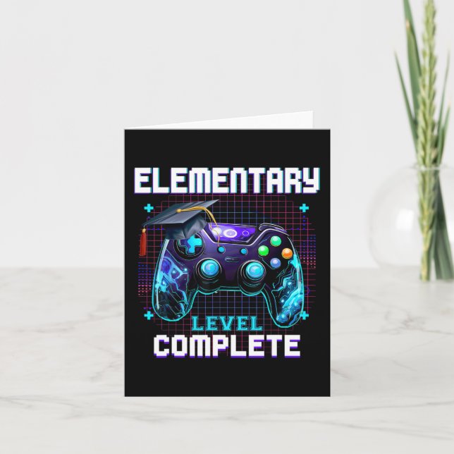 Tarjeta Día De Graduación Completa De Nivel Elemental Him  (Anverso)
