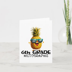Tarjeta Día De Graduación De Autografos De 6º Grado Niños