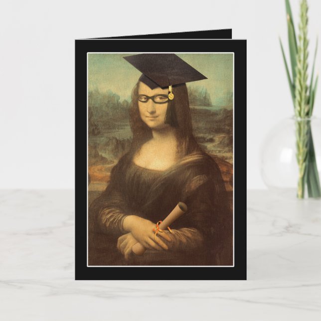 Tarjeta Día de Graduación de Mona Lisa (Anverso)