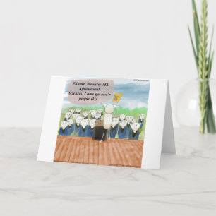 Tarjeta Día de Graduación de Ovejas Divertido