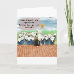 Tarjeta Día de Graduación de Ovejas Divertido