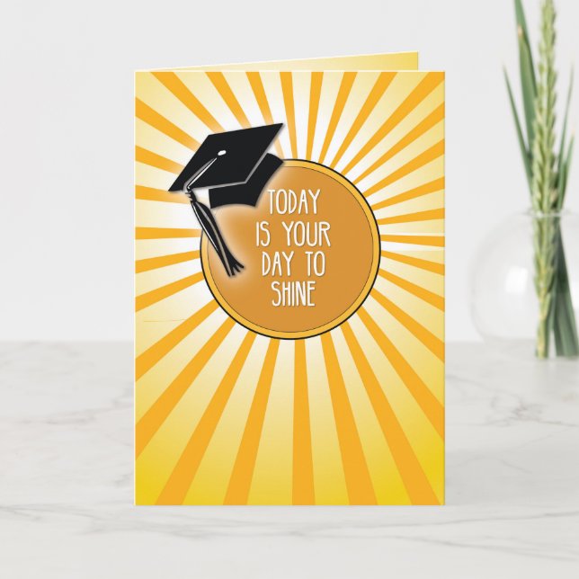 Tarjeta Día de Graduación para Brillar Felicitaciones Cap  (Anverso)