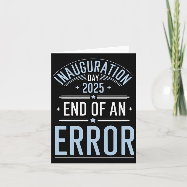 Tarjeta Día De Inauguración 2025 Fin De Un Error - El Perf (Anverso)