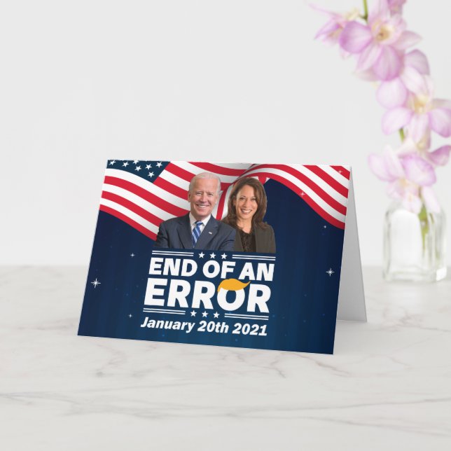Tarjeta Día de Inauguración de Biden 2021 anti trump (Orquídea)