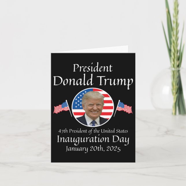 Tarjeta Día de Inauguración de Donald Trump 2025 47º presi (Anverso)